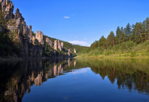 Устье реки Лены в метрах 