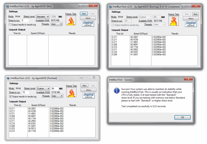 IntelBurn Test