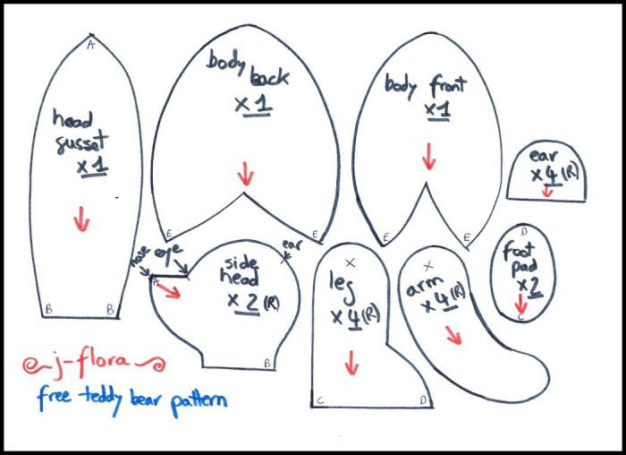 мишки тедди своими руками выкройки
