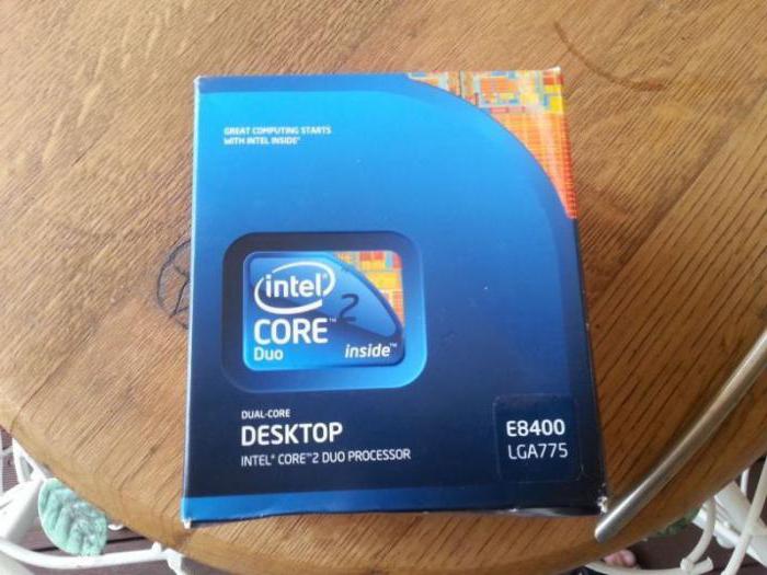 intel core 2 duo cpu e8400