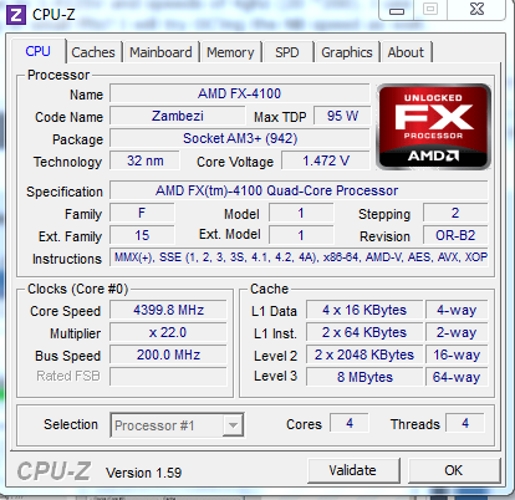 Разгон FX - 4100 через БИОС