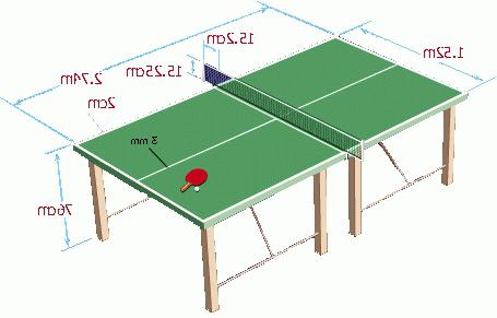 высота теннисного стола