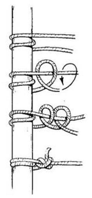 как завязать морской узел схема