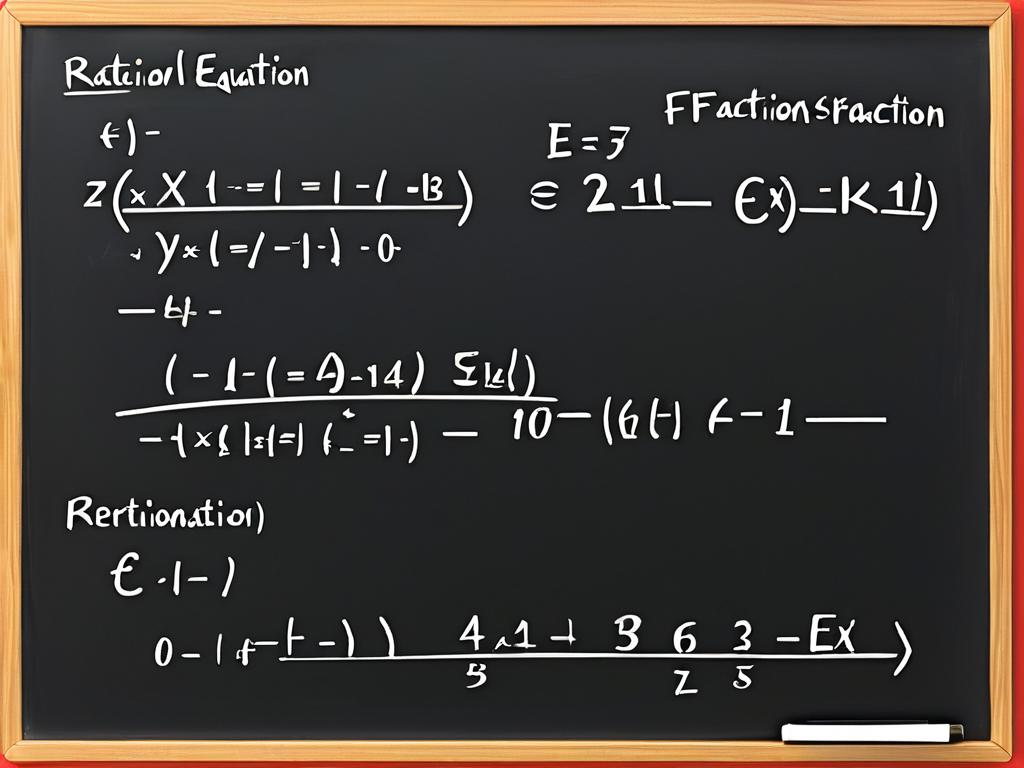Визуальное представление рационального уравнения