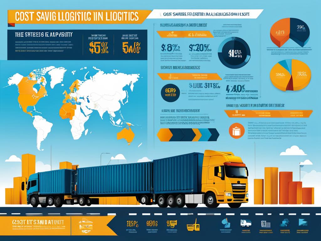 Инфографика с данными об экономии на логистике
