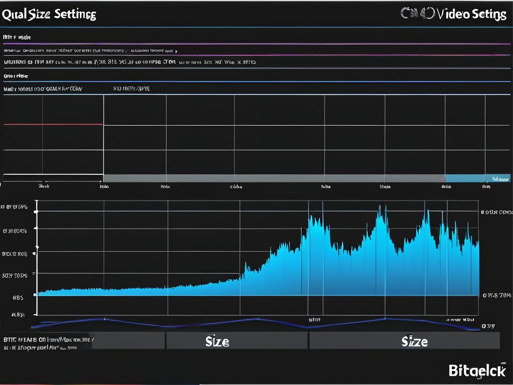 Графики зависимости битрейта, качества видео и размера файла