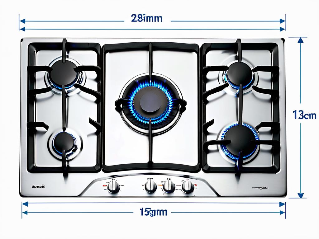 Размеры газовой панели на 2 конфорки