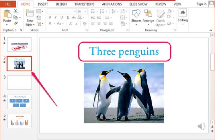 Панель эскизов в PowerPoint