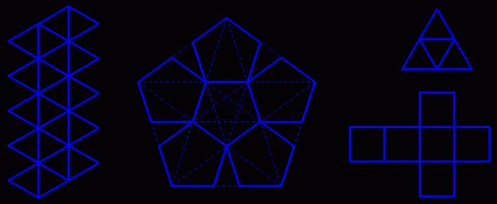 Правильные многогранники (развертки)