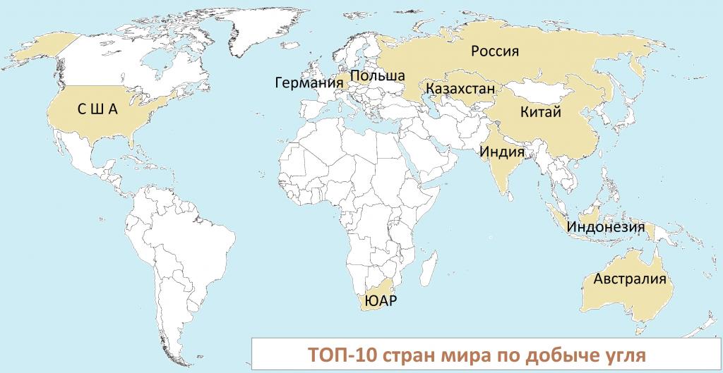 география угольной промышленности