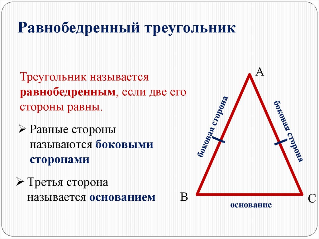 Как узнать, что треугольник равнобедренный