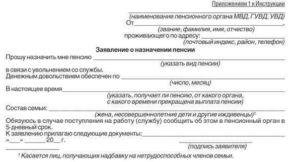 исковое заявление о назначении пенсии