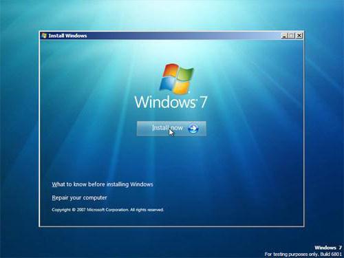установка виндовс 7