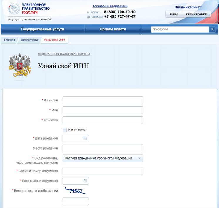 "Госуслуги" – как проверить ИНН по фамилии
