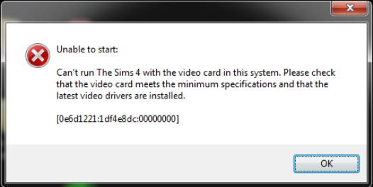 симс 4 не удалось запустить