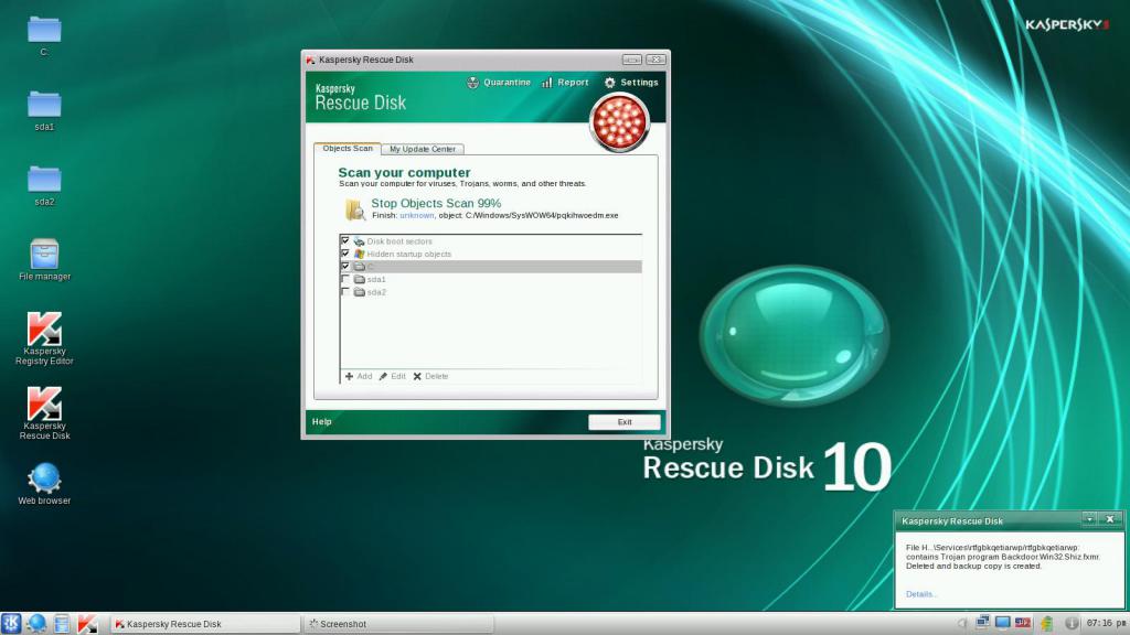 Программа Kaspersky Rescue Disk