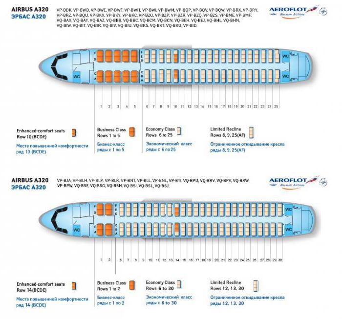 самолет airbus a319 схема салона