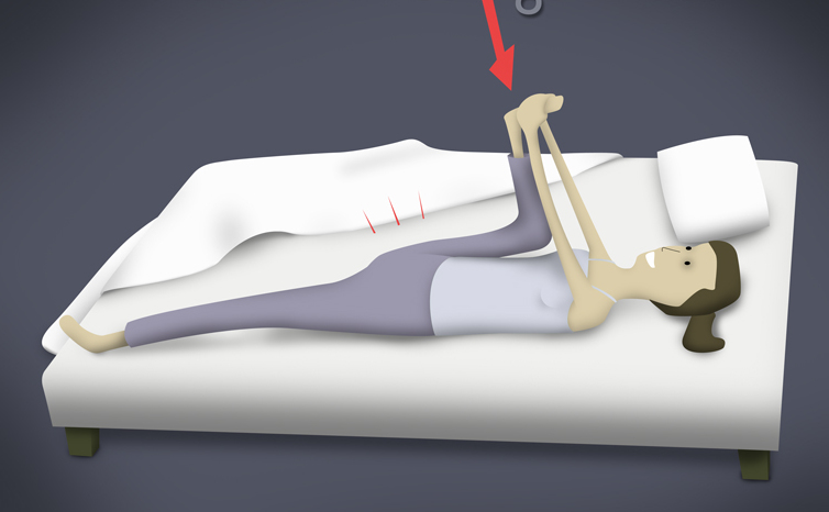 Растяжку можно проводить и в постели