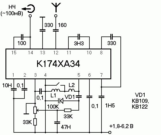 принципиальная схема радиоприемника