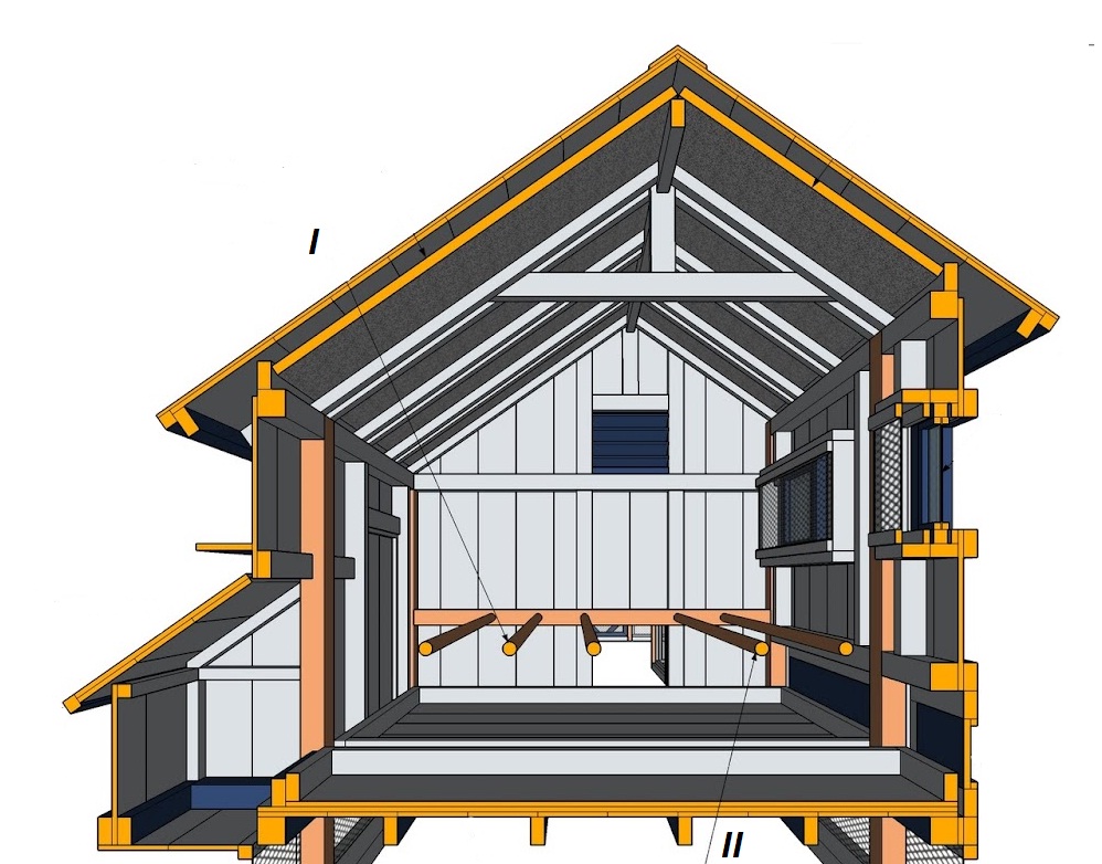 Чертеж зимнего курятника
