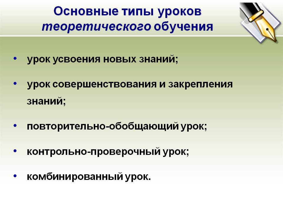 виды работы на уроке