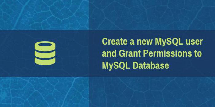 mysql создать пользователя