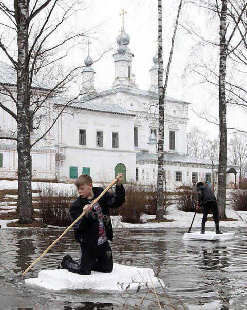 подъем уровня воды