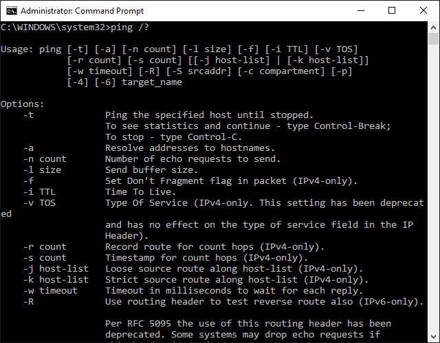 команда ipconfig