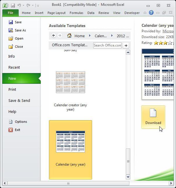 как сделать выпадающий календарь в excel