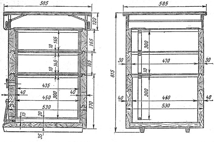 Чертеж однокорпусного улья