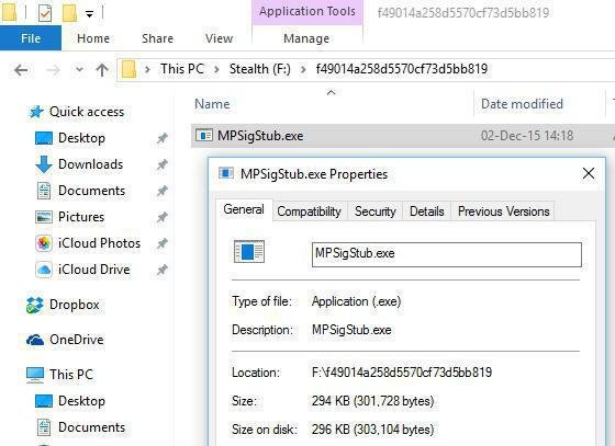 mpsigstub exe что это