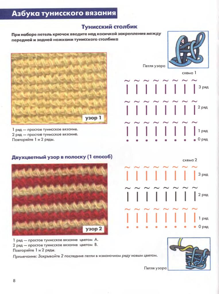 тунисское вязание крючком