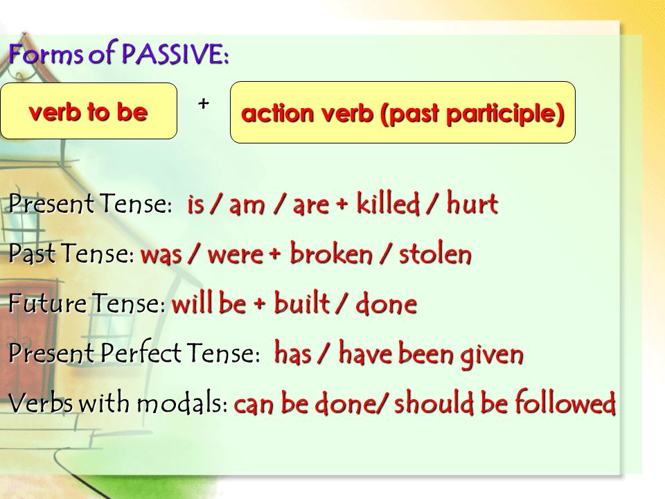 passive voice formation