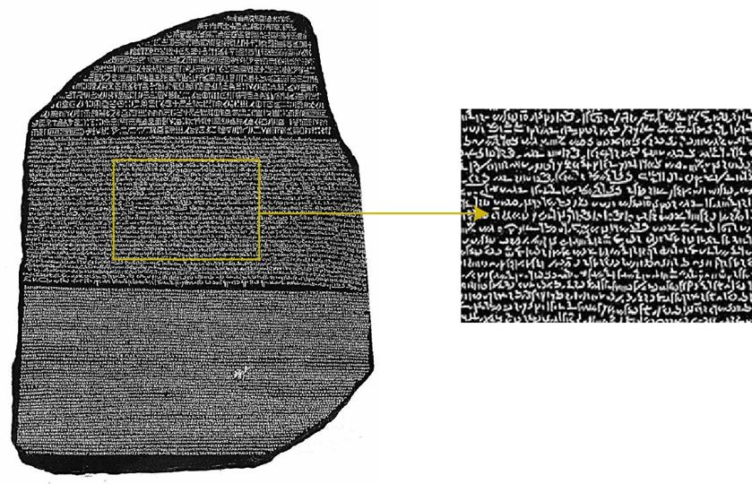 Демотическая письменность на Розеттском камне