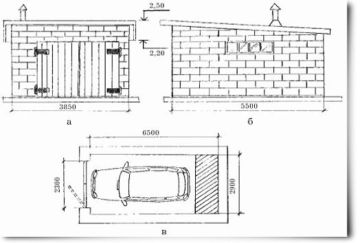схема гаража