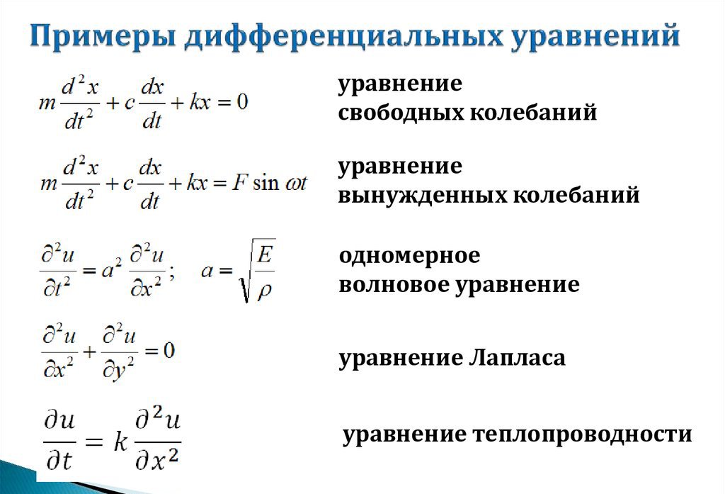 Применение дифференциальных уравнений